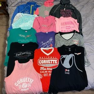 Lot of womens corvette shirts size XL